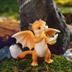 Top collection red dragon butterfly & girl green dragon dragonfly- Fairy Garden